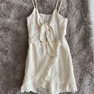 SEEK - white tie front ruffle dress